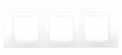 Рамка Unica Хамелеон 3м белый горизонтальная SchE                                         фото 3                    