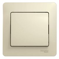 Выключатель с/у GLOSSA 1кл бежевый, в сборе IP20 10А (упак-15шт) SchE          