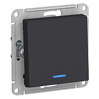 Выключатель с/у AtlasDesign 1кл карбон, механизм IP20 10А с инд. (упак-5шт) SchE          