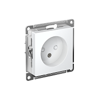 Розетка с/у AtlasDesign 1м б/з с з/ш белый IP20 механизм 16А (упак-20шт) SchE          