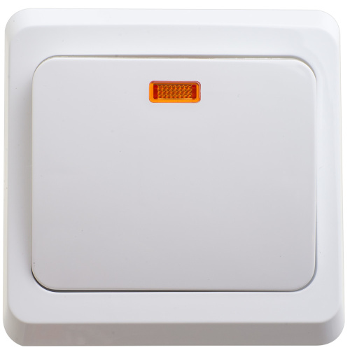 Выключатель с/у Этюд 1кл белый IP20 10А с инд.  (упак-20шт) SchE                                         фото 4                    