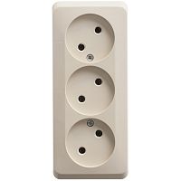 Розетка о/у Этюд 3м б/з кремовый IP20 16А (упак-11шт) SchE          
