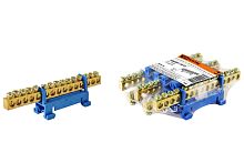 Шина N нулевая с изолятором "стойка мал." на DIN-рейку 6x9мм 15 групп ТДМ          