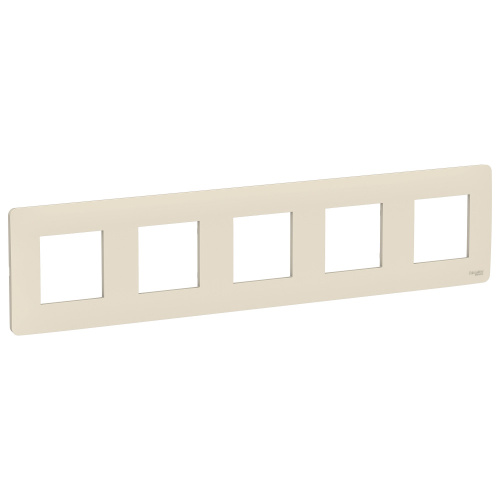 Рамка Unica Studio  5-постовая, бежевый SchE                                        