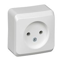Розетка о/у Этюд 1м б/з белый IP20 16А (упак-25шт) SchE           