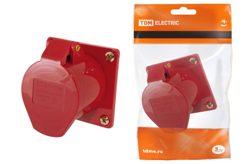 Розетка 414 скрытая 3Р+РЕ 16А 380В IP44 ТДМ                                        