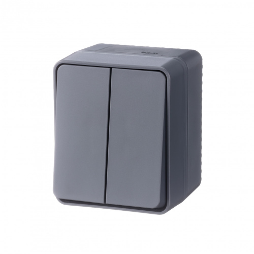 Выключатель о/у AtlasDesign Profi54 2кл антрацит IP54 10А SchE                                        