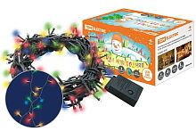 Гирлянда новогодняя  светодиодная, СГ 100 З, 220 В, зеленый шнур, многоцветная, 5 м, 8 режимов ТДМ          