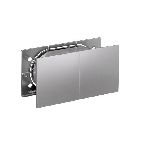 Розетка с/у AtlasDesign 2м с/з с з/ш алюминий IP20 в сборе 16А со сдвиж.крыш. (упак-6шт) SchE                                        