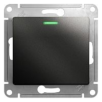 Выключатель с/у GLOSSA 1кл антрацит, механизм IP20 10А с инд. (упак-20шт) SchE          