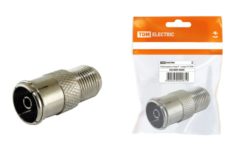 Переходник гнездо F - гнездо TV, инд. упаковка ТДМ                                        