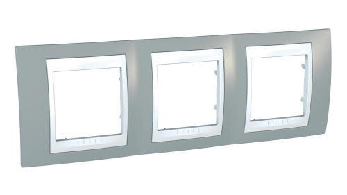 Рамка Unica Хамелеон 3м серый/белый горизонтальная (упак-5шт) Sche                                         фото 2                    