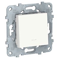 Выключатель с/у Unica New 1кл белый, механизм IP20 10А с инд. (упак-10шт) SchE          