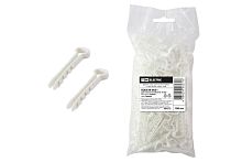 Дюбель-хомут 5-10мм для плоского кабеля  белый (100шт) ТДМ          