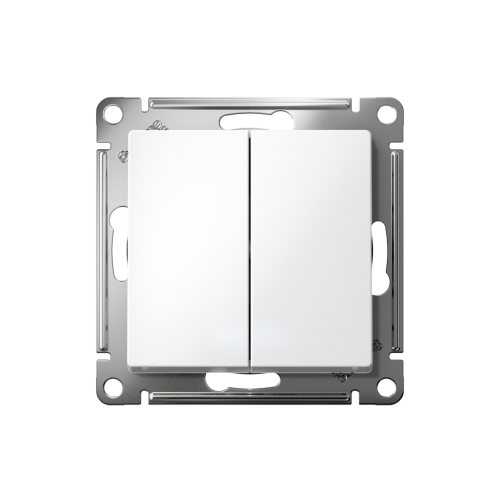 Переключатель с/у AtlasDesign 2кл. белый, механизм IP20 10А на 2 направления (упак-20шт) SchE                                         фото 2                    