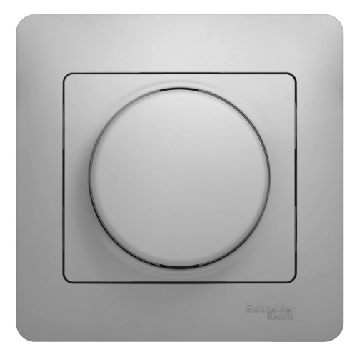 Диммер с/у GLOSSA алюминий в сборе 300Вт светорегулятор поворотный (упак-2шт) SchE                                        