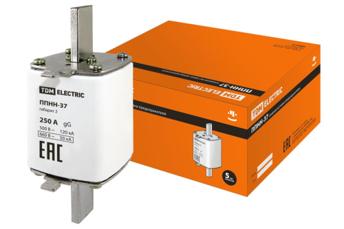 Плавкая вставка ППН-37 250А габарит 2 ППНН-37 ТДМ                                        