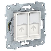 Розетка с/у Unica New RJ45 2м белый IP20 механизм (упак.-4шт) SchE          