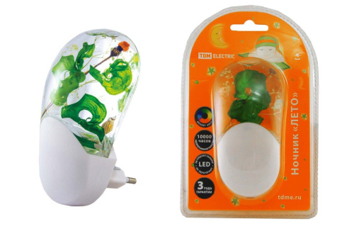 Ночник "Лето" с датчиком света, светодиодный,1Вт, 220 В ТДМ                                        