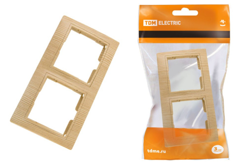 Рамка 2-х постовая горизонтальная "ЭКО" (сосна) "Таймыр" ТДМ                                        