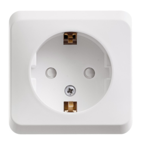 Розетка о/у Этюд 1м с/з с з/ш белый IP20 16А (упак-17шт) SchE                                         фото 2                    