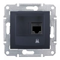 Розетка с/у Sedna RJ45 1м графит механизм кат.5Е (комп.) (упак-10шт) SchE          