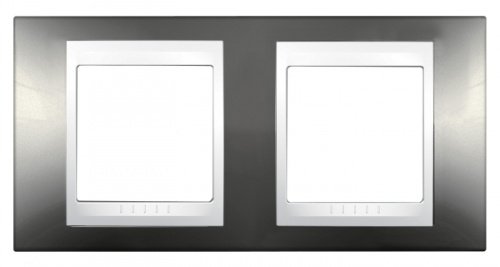 Рамка Unica Хамелеон 2м шампань/белый горизонтальная (упак-5шт) SchE                                        