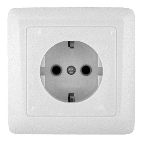 Розетка ХИТ С/У с/з б/ш 16А,белая 250В, SchE                                         фото 2                    