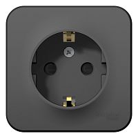 Розетка о/у Бланка 1м с/з с з/ш антрацит IP20 16А изол.пл. (упак-12шт) SchE          