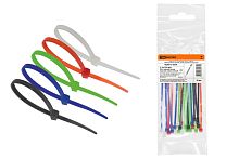 Хомуты 2,5х150 цветные набор  5 цветов (черный, белый, красный, синий, зеленый) (25 штук) ТДМ          