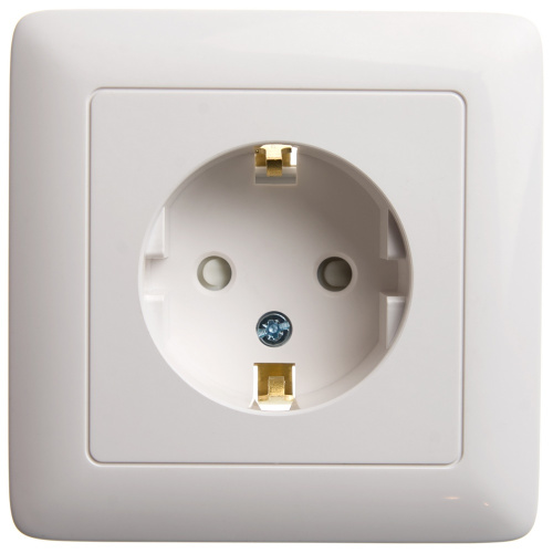 Розетка с/у Хит 1м с/з с/шт белый IP20 16А 250В SchE                                        