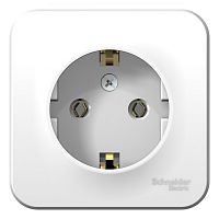 Розетка о/у Бланка 1м с/з белый IP20 16А (упак-12 шт) SchE          