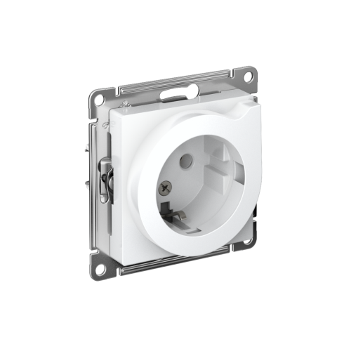 Розетка с/у AtlasDesign 1м с/з с з/ш белый IP20 механизм 16А выталк. (упак-15шт) SchE                                        