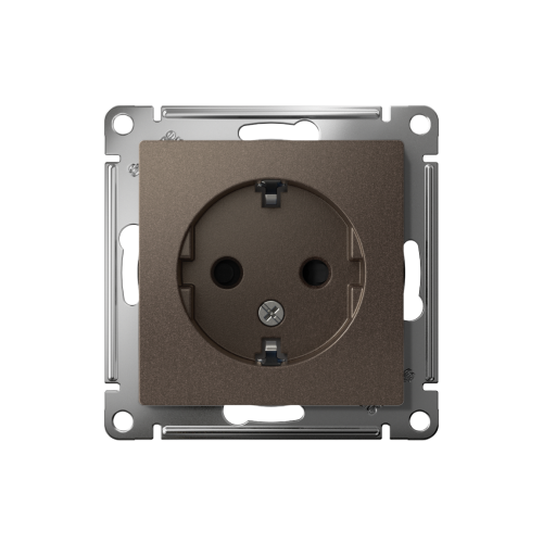 Розетка с/у AtlasDesign 1м с/з с з/ш мокко IP20 механизм 16А (упак-10шт) SchE                                         фото 2                    