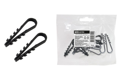 Дюбель-хомут ДХК-10 для круглого кабеля 5-10мм нейлон черный (10шт) ТДМ                                        