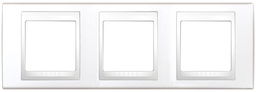 Рамка Unica Хамелеон 3м белый горизонтальная SchE                                         фото 4                    