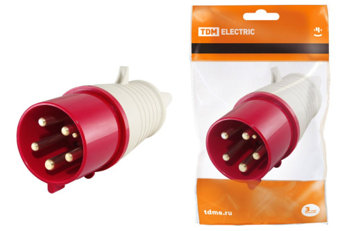 Вилка 025 3Р+РЕ+N 32А 380В IP44 ТДМ                                        