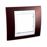 Рамка Unica Хамелеон 1м терракотовый/белый SchE          