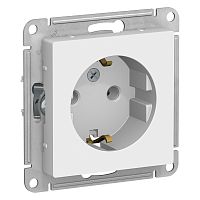 Розетка с/у AtlasDesign 1м с/з белый IP20 механизм 16А (упак-20шт) SchE          