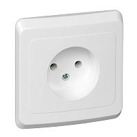 Розетка с/у Этюд 1м б/з белый IP20 16А (упак-20шт) SchE          