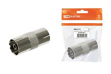 Переходник гнездо TV - гнездо TV, инд. упаковка ТДМ          