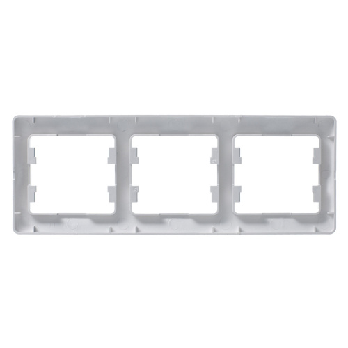 Рамка GLOSSA 3м алюминий, горизонтальная (упак-15 шт) SchE                                         фото 2                    