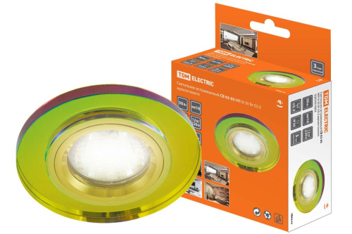 Светильник встраиваемый СВ 03-05 MR16 50Вт G5.3 мульти/золото ТДМ                                        