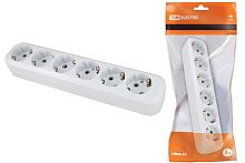 Колодка розеточная 6 гнезд 2П+З 16А 250В белая ТДМ          