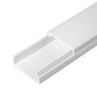 Кабель-канал белый 2-й замок в п/э 40х16 мм (56м/уп) Промрукав          