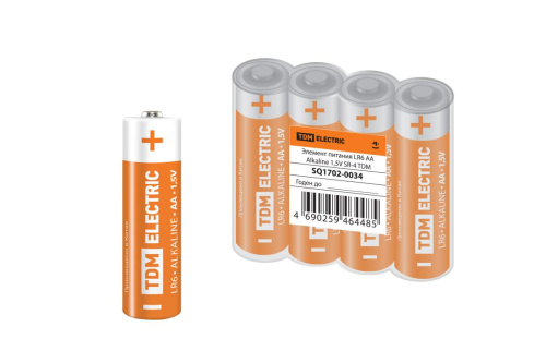 Элемент питания LR6 AA Alkaline 1,5V SR-4 ТДМ                                        