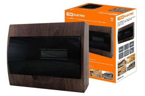 Бокс пластиковый ЩРН-П-12 255х200х100 IP41 Эко бук ТДМ                                        