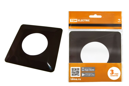 Одноместная защитная рамка для выключателей или розеток для защиты обоев 130х130 мм, шоколад ТДМ                                        