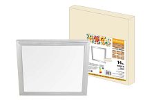 Панель светодиодная 14Вт 295х295 4000К серии СВО ультратонкая Народная, хром, без драйвера ТДМ          