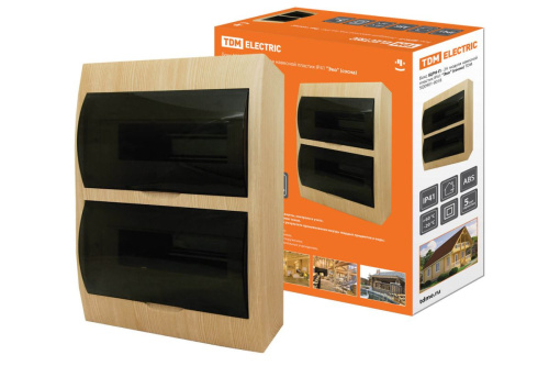 Бокс пластиковый ЩРН-П-24 270х323х102 IP41 Эко сосна ТДМ                                        